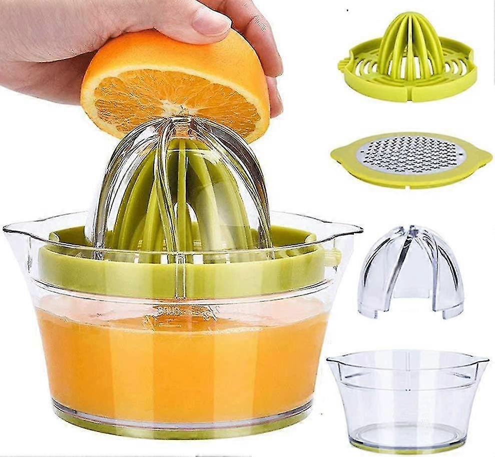 Manuelle Zitruspresse Für Zitronen, Orangen Und Limetten, Manuelle Fruchtpresse Mit Integriertem Ausgießer Und Reibe