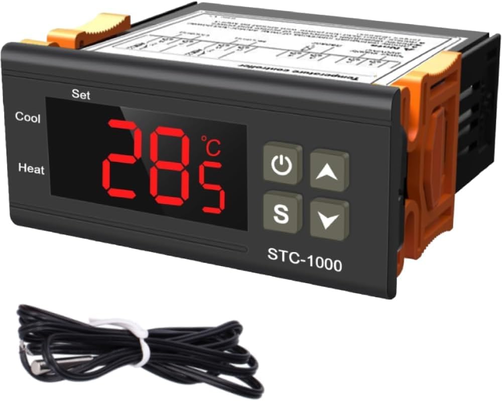 Temperaturregler Stc-1000, Kühlschrankthermostat, 24v Digitalthermostat, Mit Ntc-sonde, Heizen/kühlen