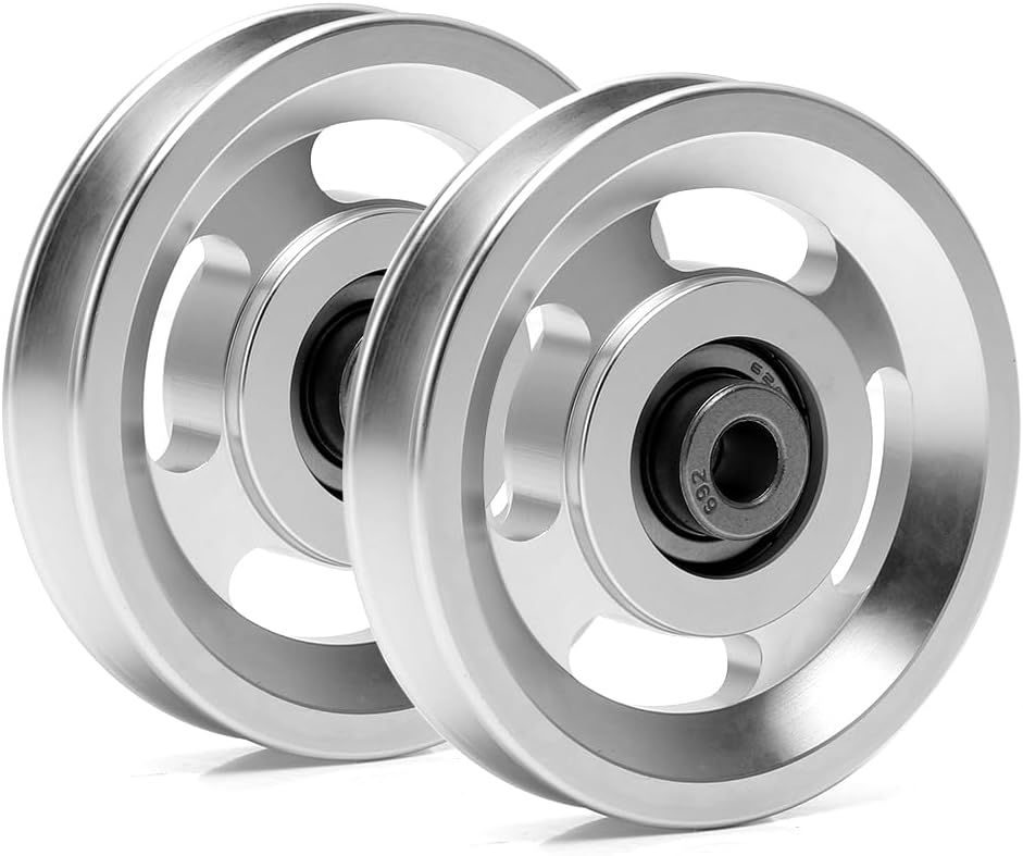 95-mm-rolle Aus Aluminiumlegierung, Tragfähigkeit 300 Kg, Kompatibel Mit Sportgeräten, Garagentoröffnern, Gewichtstraining, Robust Und Kompatibel Mit Seilen Und Anderen Systemen.