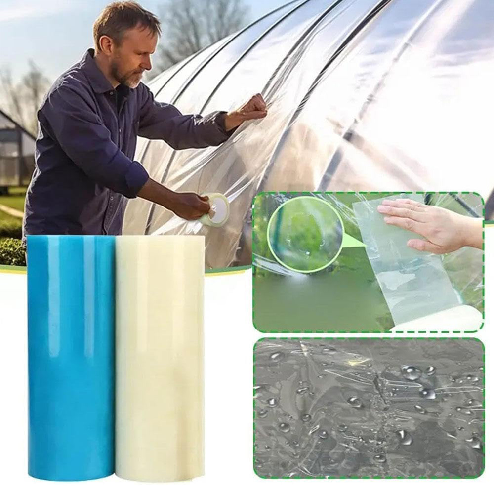 Kunststoff-planenklebeband (10 Cm X 20 M), Geeignet Für Gewächshäuser, Gewächshaustaugliches Reparaturklebeband, Wasserdicht Und Uv-beständig, Witterungsbeständiges Polyethylenklebeband Hoher Dichte