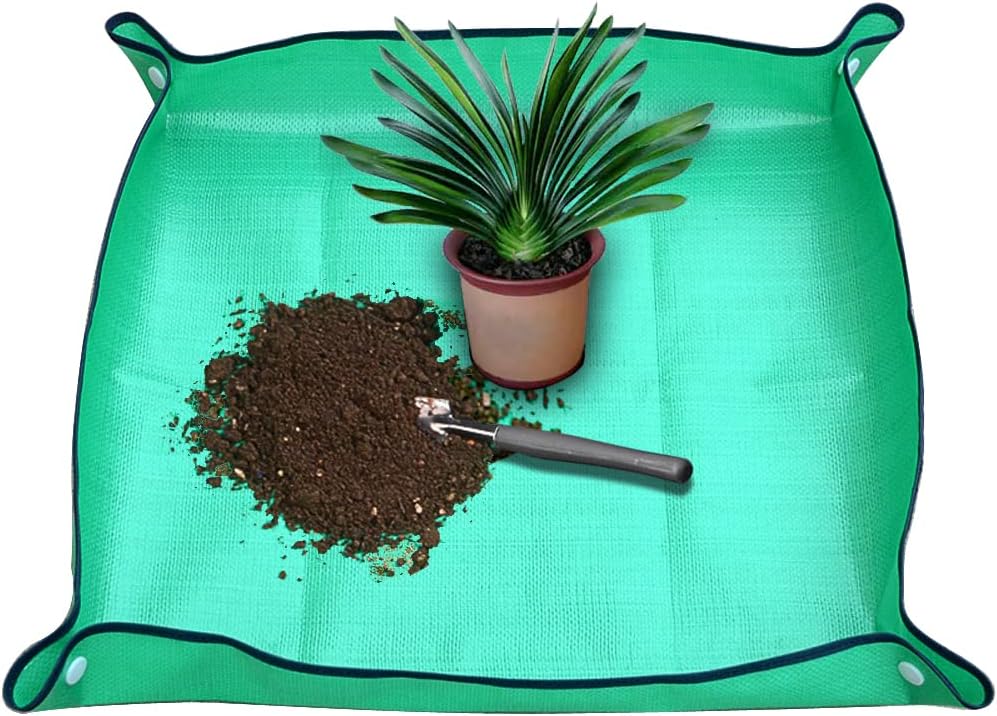 Faltbare, Pflanzenschonende Umpflanzmatte - Wasserdichte Gartenmatte, Geeignet Für Den Innen- Und Außenbereich - 66 X 66 Cm (grün)