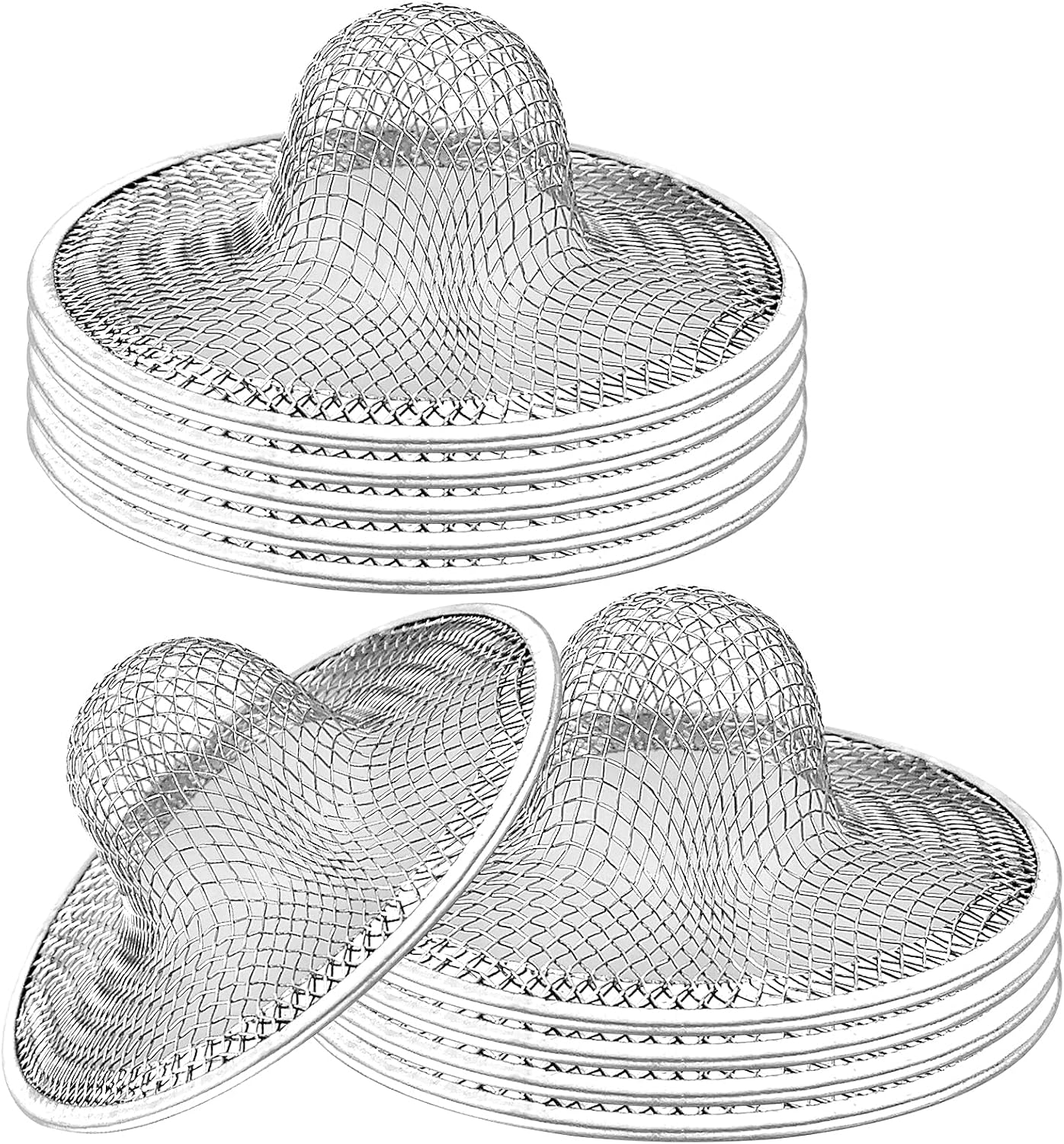 Packung Mit 10 Edelstahl-haarfiltern, Passend Für Duschabflüsse Mit Einem Außendurchmesser Von 7,5 Cm – Abflussstopfen, Geeignet Für Küche Und Bad
