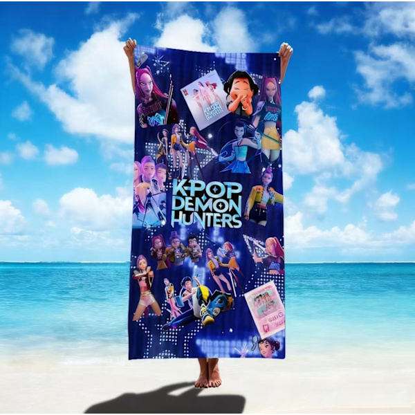 Extrem Saugfähiges Und Schnelltrocknendes Strandtuch Aus Polyester, Inspiriert Von Der K-pop-girlgroup Demon Slayer (75 X 150 Cm) - Al250908419