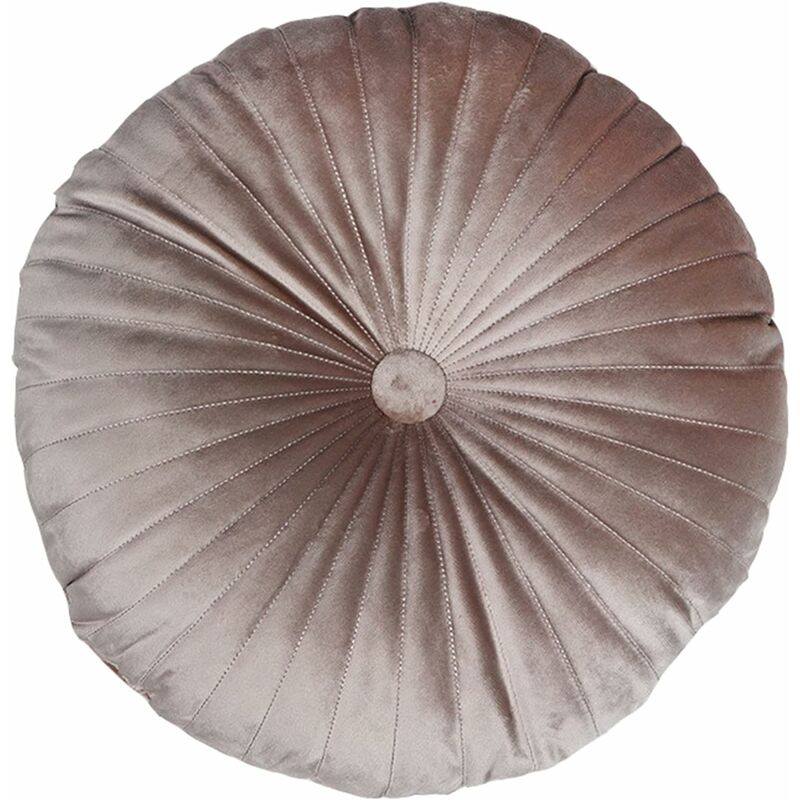 Rundes Kissen, Bodenkissen, Einfarbig, Plüschkissen, Dekokissen, Plüschkissen, Lesekissen, Dekokissen, Autokissen, Sofakissen (35 Cm, Braun)