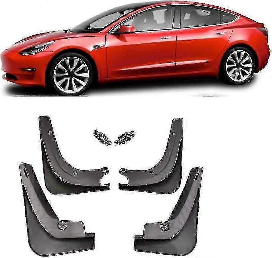 4 Kotflügel Kompatibel Mit Tesla Model 3 2016-2022 Mit Kotflügeln