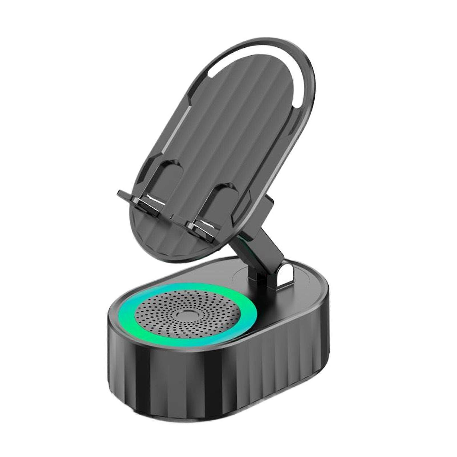 Handyhalterung Mit Kabellosem Lautsprecher Und Farbiger Ambientebeleuchtung, Bluetooth-kompatibel.