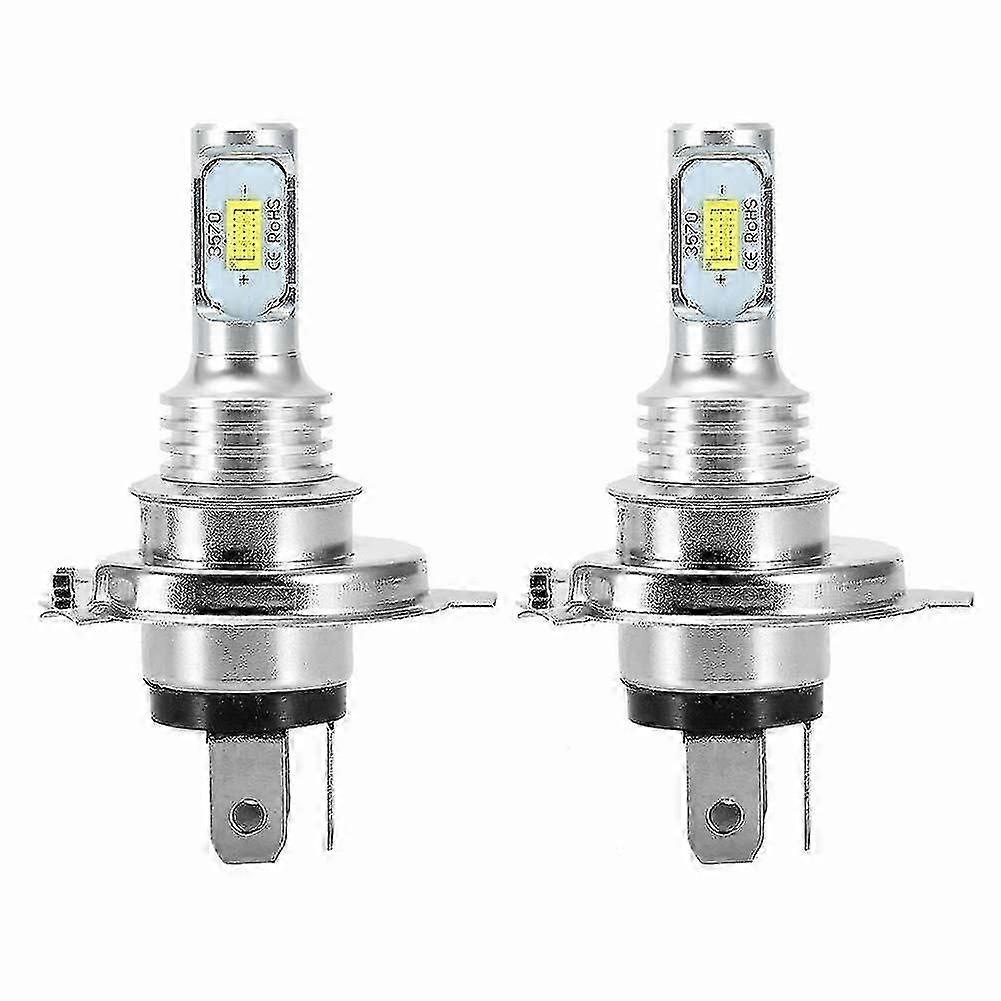 Set Mit 2 H4 9003 Hb2 6000k Super White Csp Led-lampen Für Scheinwerfer, Kompatibel Mit Fern- Und Abblendlicht.