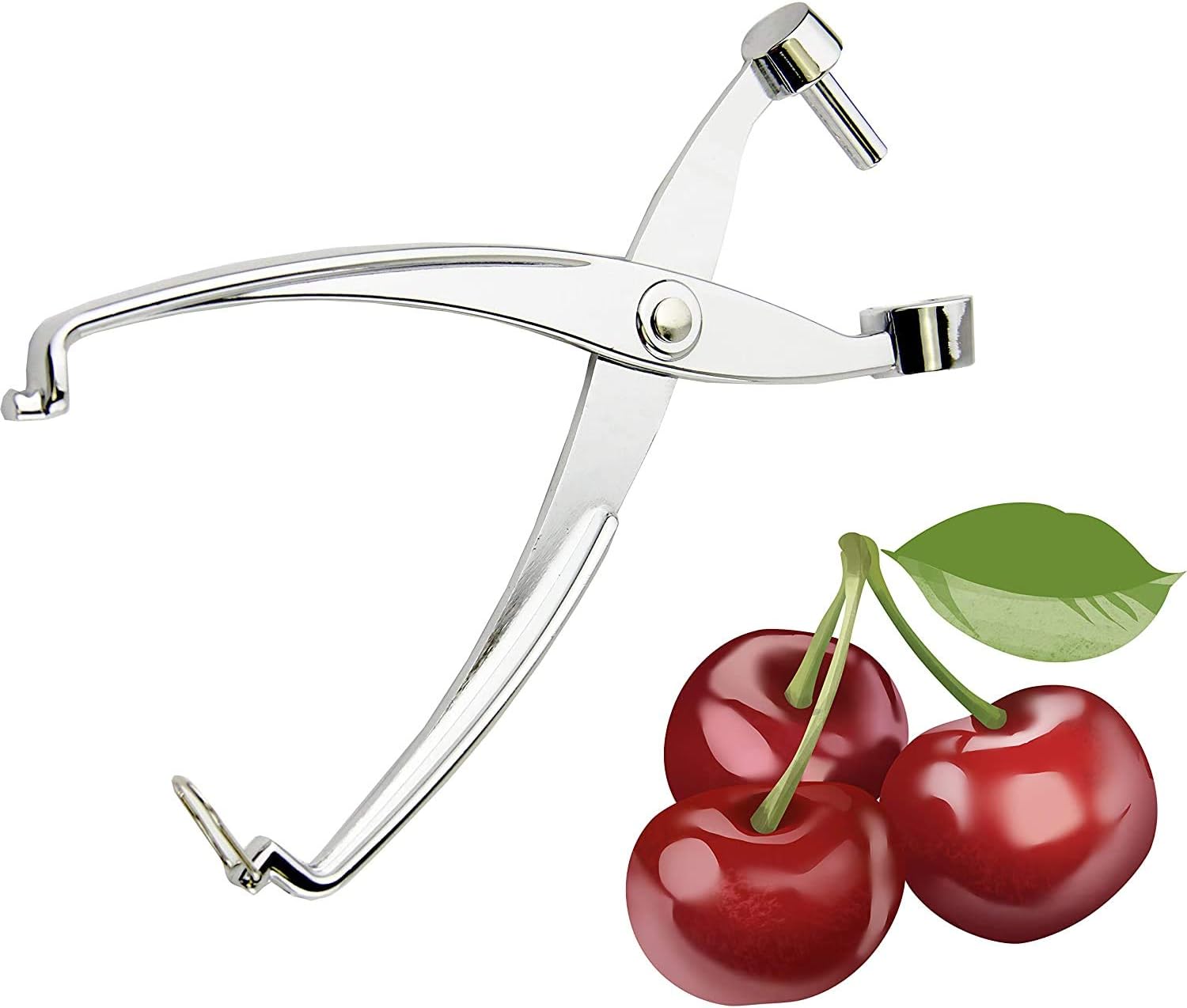 Kirschentsteiner, Robuster Edelstahl-entsteiner, Kompaktes Design, Ideal Zum Entsteinen Von Kirschen Und Oliven[nx]