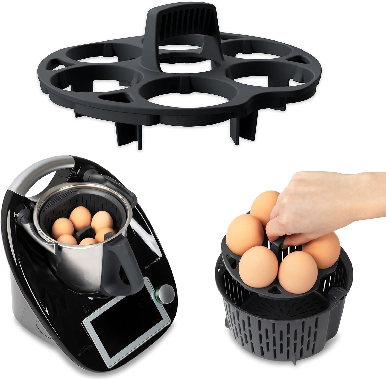 Eierhalter – Thermomix-einsatz, Kompatibel Mit Der Eierzubereitung – Kompatibel Mit Dem Dampfkorb – Zubehör Kompatibel Mit Den Modellen Tm5, Tm6 Und Tm31