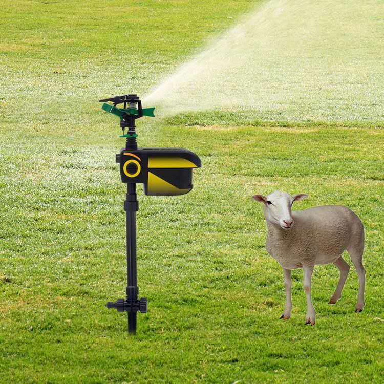 Solarbetriebenes Tierabwehrgerät, Tierabwehrgerät Mit Bewegungsmelder, Schwarz, Bis Zu 120 M²