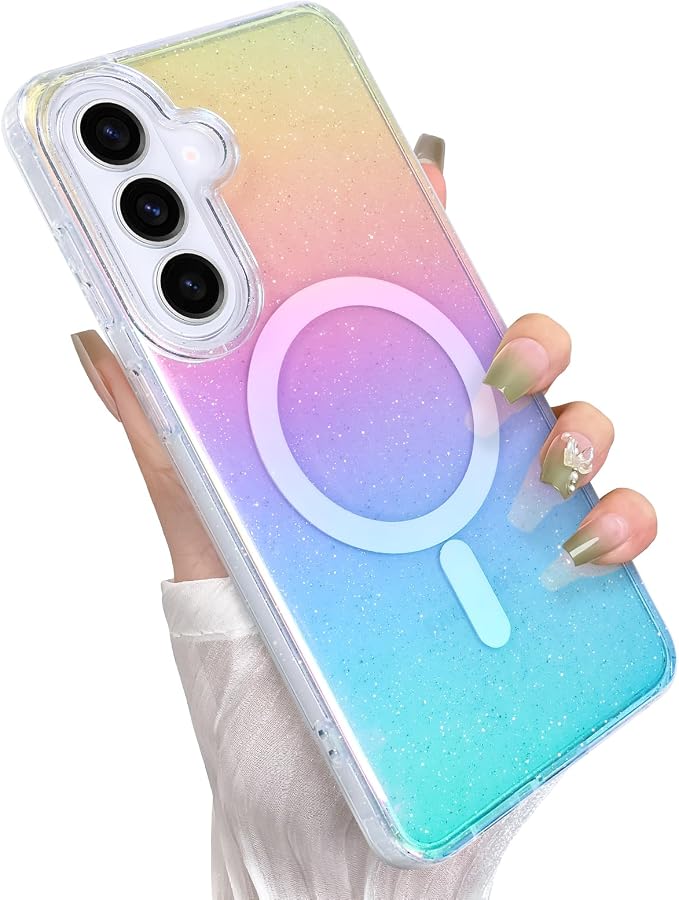 Glitzerhülle Für Samsung Galaxy S26, Magsafe-kompatibel, Transparent Und Funkelnd, Mit Farbverlauf. Geeignet Für Frauen Und Mädchen.