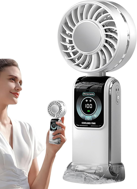 2-in-1 Tragbarer Ventilator, Usb-aufladbar, 100 Geschwindigkeitsstufen, Lange Akkulaufzeit, Geräuscharm Und Mit Led-anzeige Für Den Täglichen Gebrauch Und Auf Reisen [nx]
