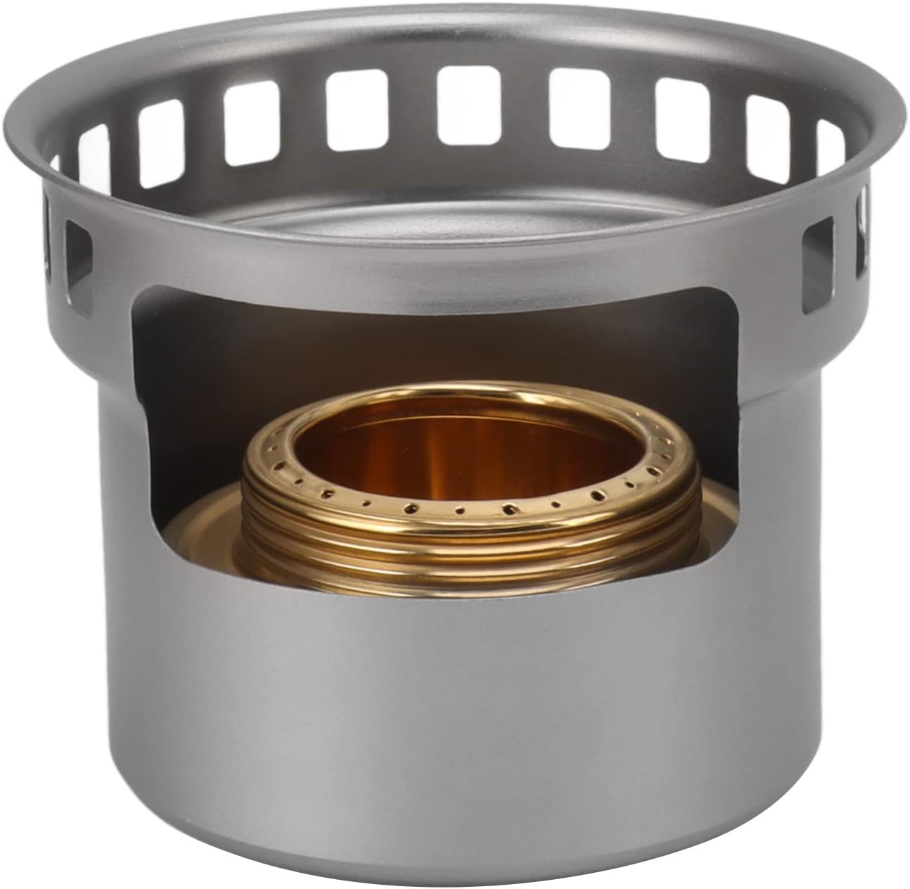 Tragbarer Spirituskocher – Mini-brenner Aus Aluminium-kupfer-legierung Mit Zweiteiligem Design, Geeignet Für Camping