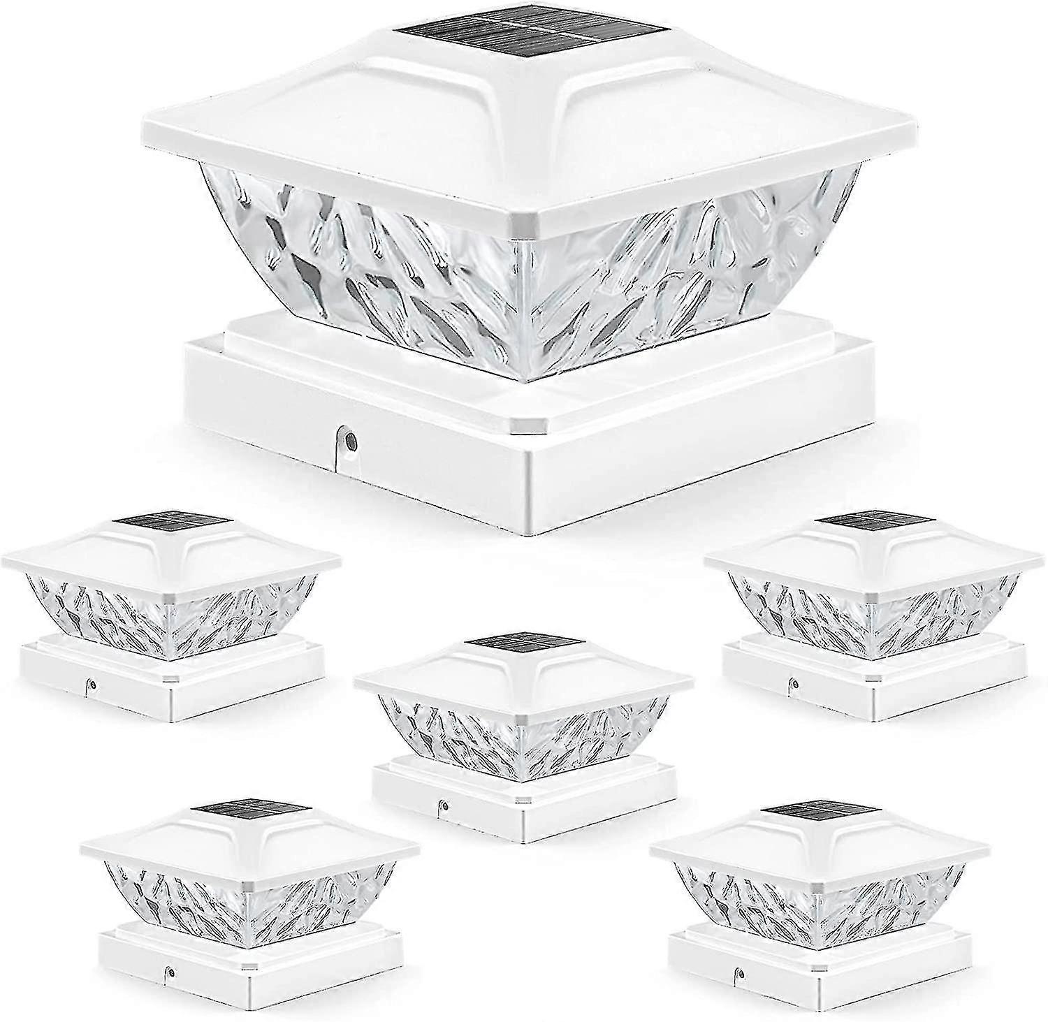 Solarleuchten, Kompatibel Mit Außenpfosten: Set Mit 8 Hellen Led-solarleuchten Mit 2 Modi, Kompatibel Mit Zäunen, Terrassen Und Holzpfosten Der Größen 3,5 X 3,5, 4 X 4, 4,5 X 4,5 Und 5 X 5 Zoll.