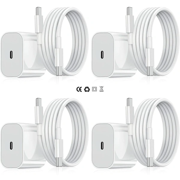 4er-pack – Ladegerät Für Samsung – Schnellladegerät – Adapter + Kabel 20 W Weiß Einheitsgröße (nt) 4er-pack Samsung 4er-pack 4er-pack [nx]