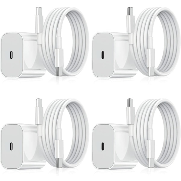 4er-pack Samsung Ladegeräte – Schnellladegerät + Kabel 20w Weiß, Einheitsgröße (nt) 4er-pack Samsung Ladegeräte (20w Weiß) Samsung (20w Weiß)