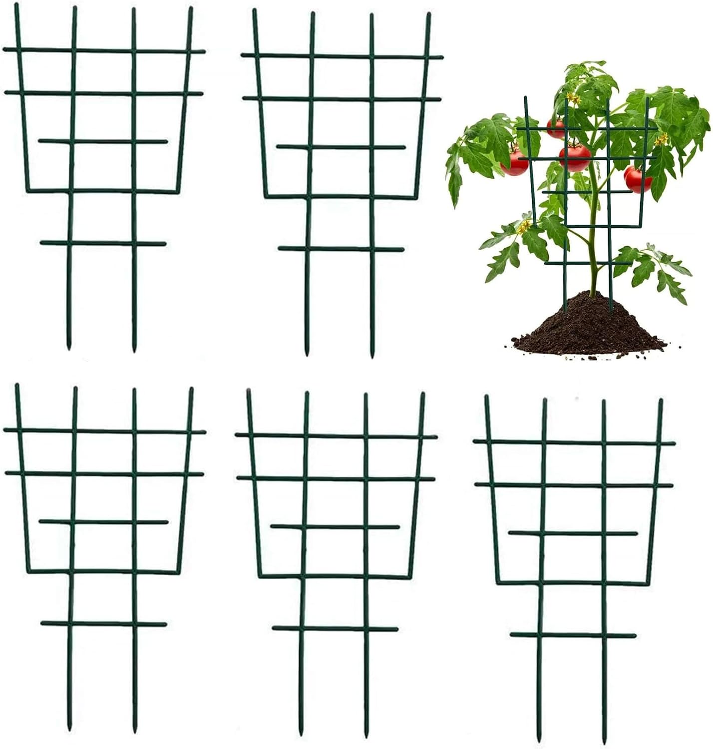 Set Mit 5 Mini-rankhilfen Für Kletterpflanzen, Kunststoff-gartenrankgitter, Geeignet Für Klettergemüse Und -blumen, Tomatenstütze, Kletterpflanzenstütze