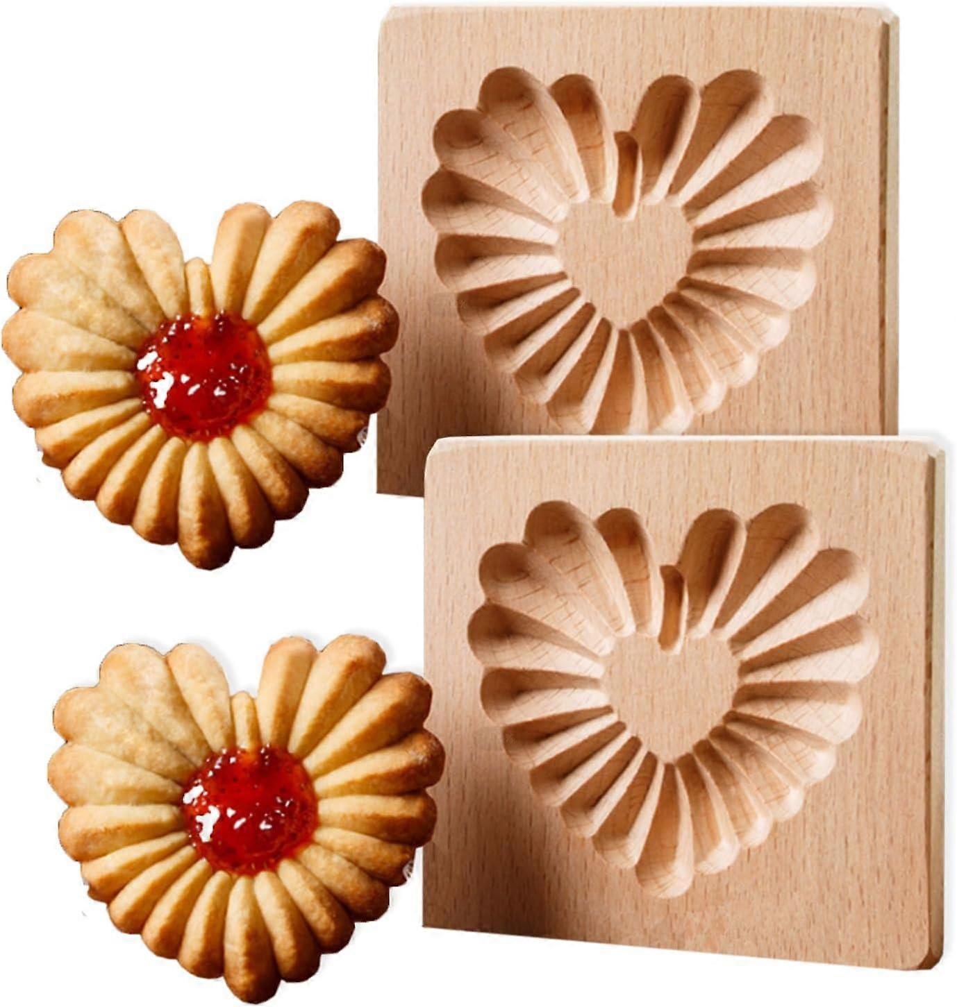 Ausstechformen Aus Holz Für Halloween, 2er-set, 3d-formen, Geeignet Für Keksteig, Gravierte Und Geprägte Ausstechformen Für Bastelarbeiten