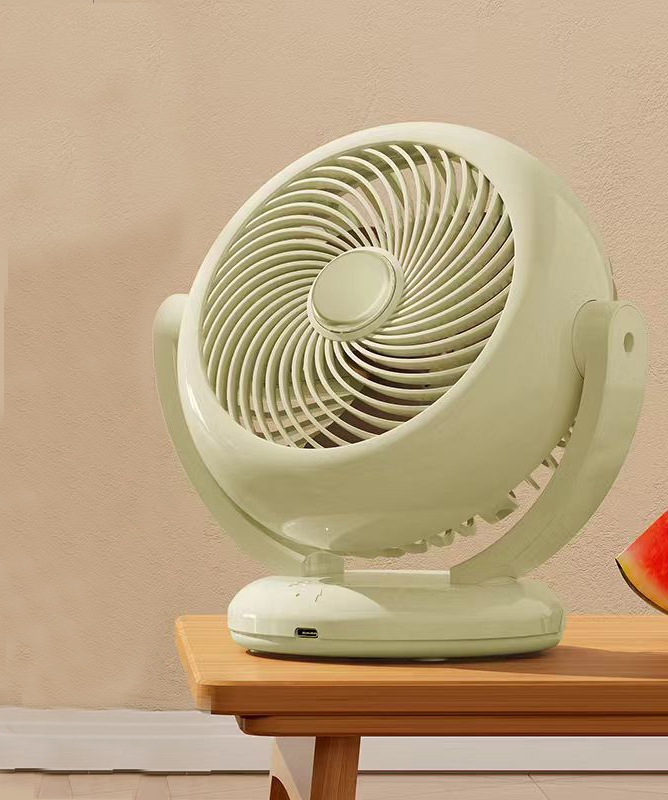 Tragbarer Tisch- Und Wandventilator Mit 1200 Mah Akku, 3 Modi, Kompakter Ventilator Für Zuhause, Büro Und Klassenzimmer [nx]