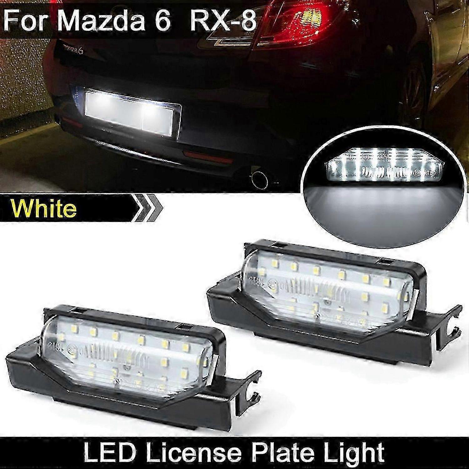 Weiße Led-kennzeichenbeleuchtung (teile) - Kompatibel Mit Mazda 6 Gh 2007-2012 Und Mazda Rx-8 2004-2012