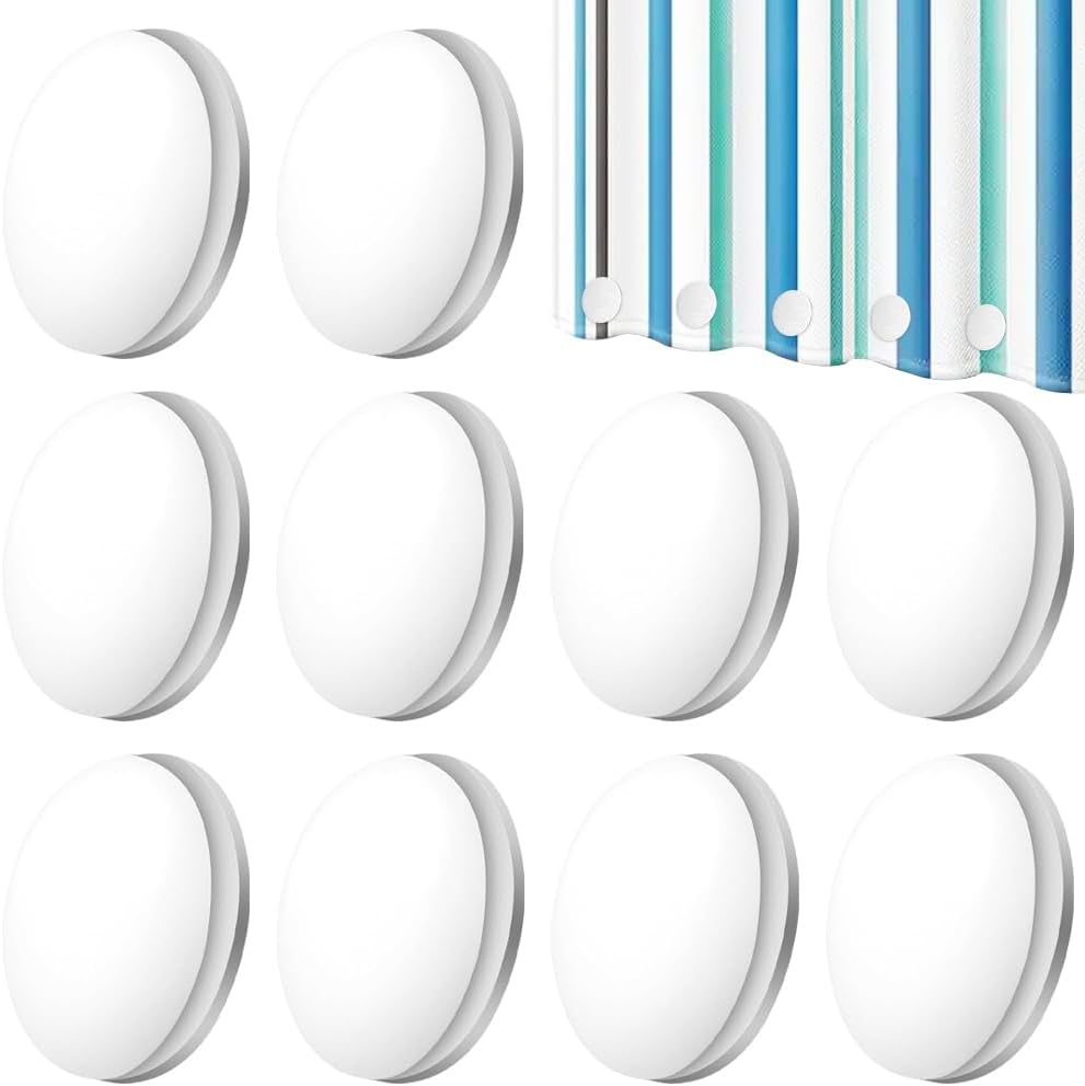 Set Mit 10 Magnetischen Duschvorhanggewichten – Wasserdichte Clips, Kompatibel Mit Vorhängen, Tischdecken Und Fahnen