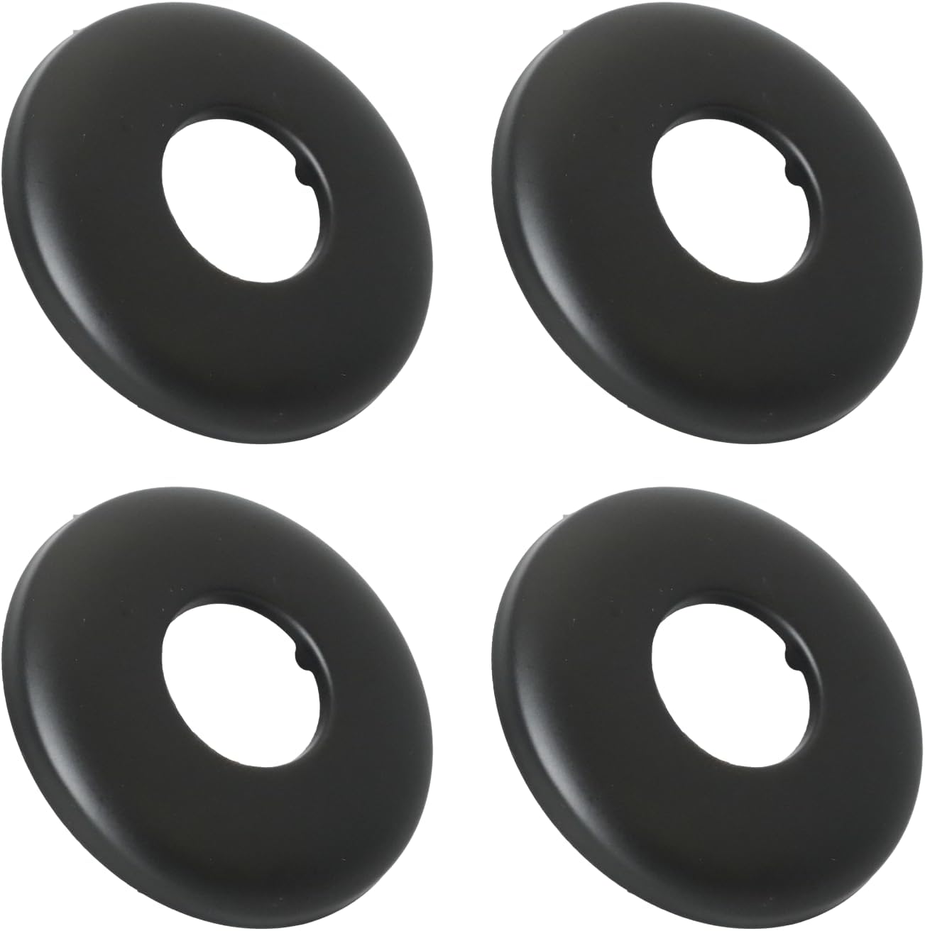 Edelstahl-rosette Für Duscharmaturen (3/4") Ø 27 Mm X Ø 69 Mm X Höhe 8 Mm, 4 Stück, Passende Rosette Für Armatur, Passende Leiste Für Wandmontierte Duscharmatur (4, 69x8 Mm Schwarz)