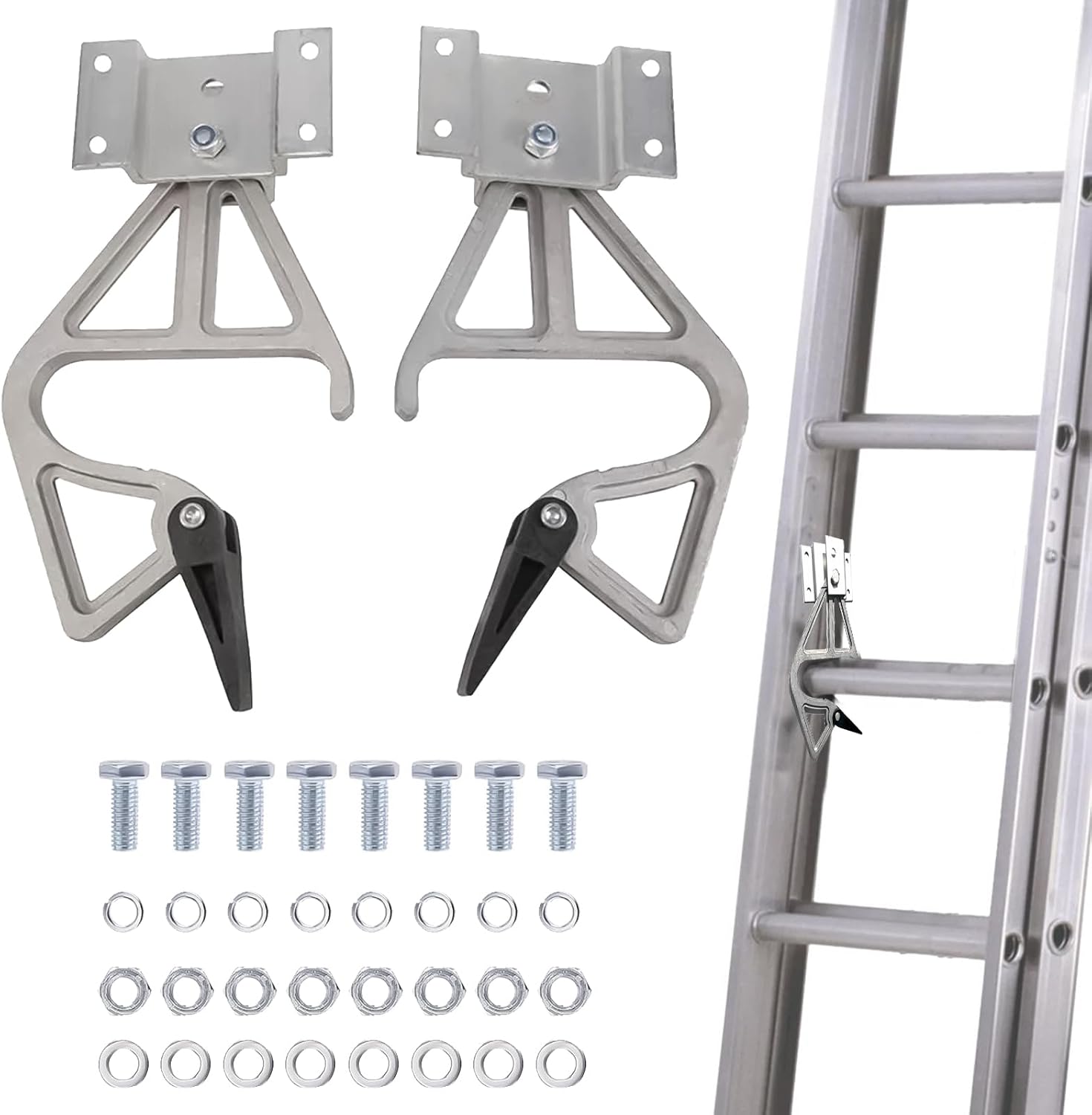 Verriegelungsset Kompatibel Mit 71 Bis 28 Cm (28 Bis 11 Zoll) Langen Aluminium-ausziehleitern Mit Schrauben, Kompatibel Mit Werner