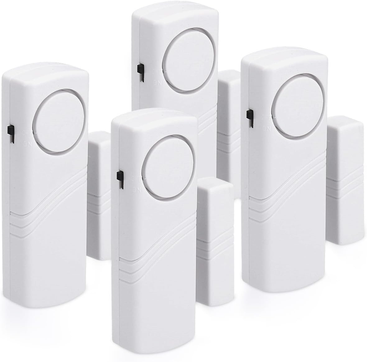 Tür- Und Fensteralarm – 4er-pack Kabellose Einbruchmelder – Schützen Sie Ihr Zuhause Vor Einbrüchen – Magnetfunktion – 100 Db