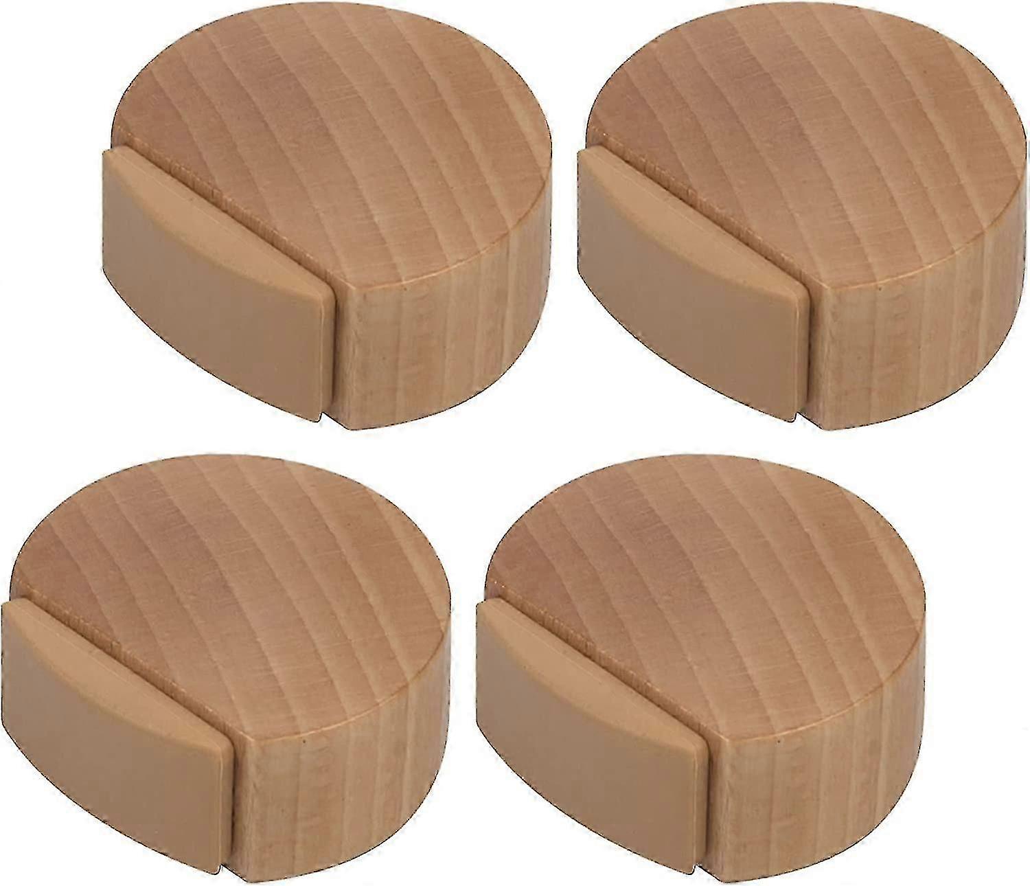Eleganter Türstopper, Passend Für Parkettböden – Set Aus Selbstklebenden Türstoppern Aus Buchenholz