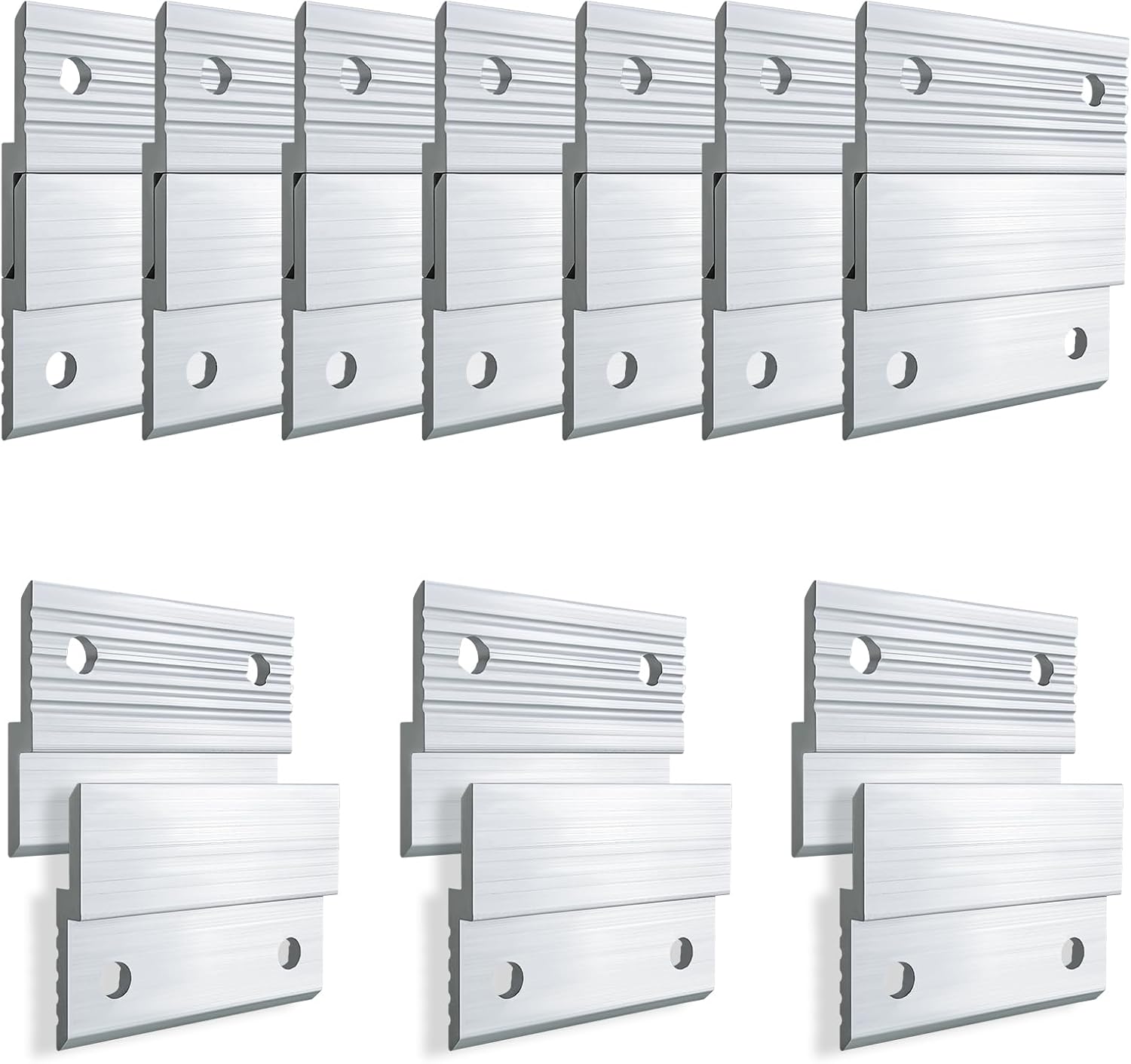 Set Mit 10 Robusten Aluminium-wandhalterungen – Montageset Kompatibel Mit Dem Aufhängen Von Spiegeln, Bilderrahmen, Whiteboards, Bildern, Schildern, Regalen, Kopfteilen Und Mehr.