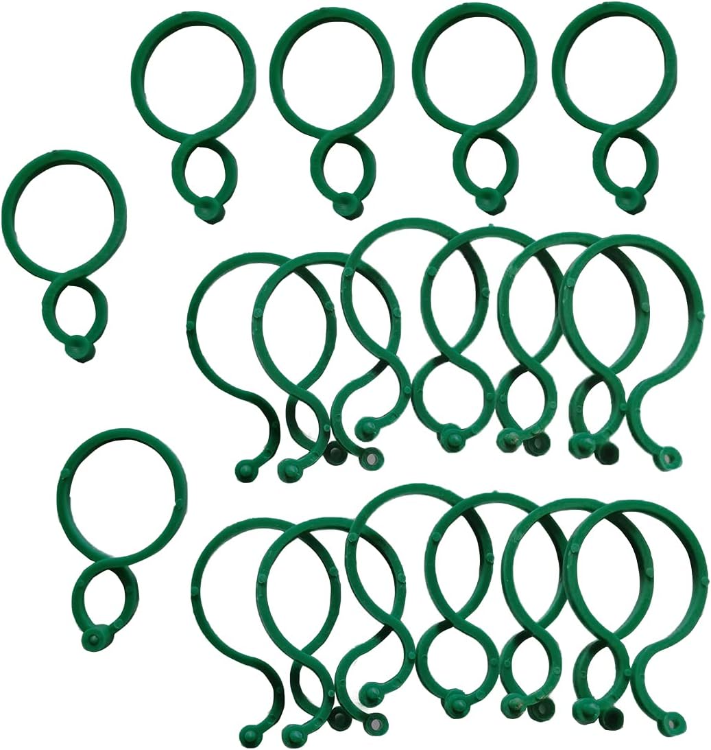 Packung Mit 100 Gartenclips, Pflanzenstützen, Drehringen, Wiederverwendbaren Kunststoffclips, Geeignet Für Kletterpflanzen, Ranken Und Gemüse.
