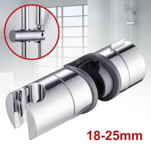 Duschkopfhalterung Für Duschstange, Geeignet Für Durchmesser Von 18 Bis 25 Mm, Silberfarbenes Abs [nx]