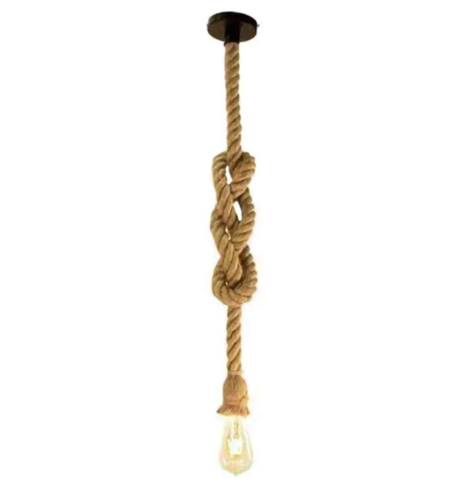 Industrieller Seil-kronleuchter, Seil-pendelleuchte, Industrieller Hanfseil-kronleuchter, Deckenleuchte, 150 Cm