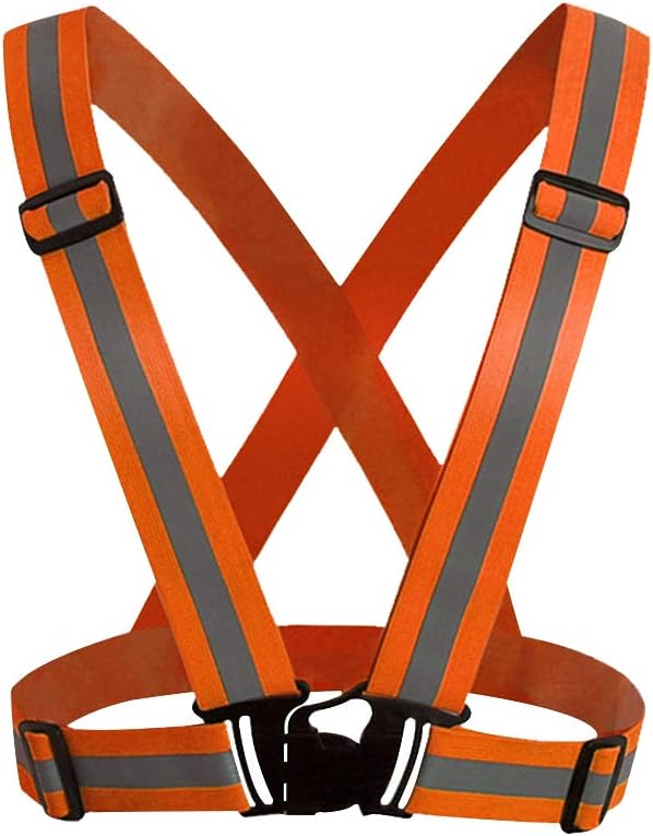 2er-pack Verstellbare, Hochsichtbare Reflektierende Westen Für Nachtläufe, Radfahren Und Outdoor-wanderungen, Orange[nx]