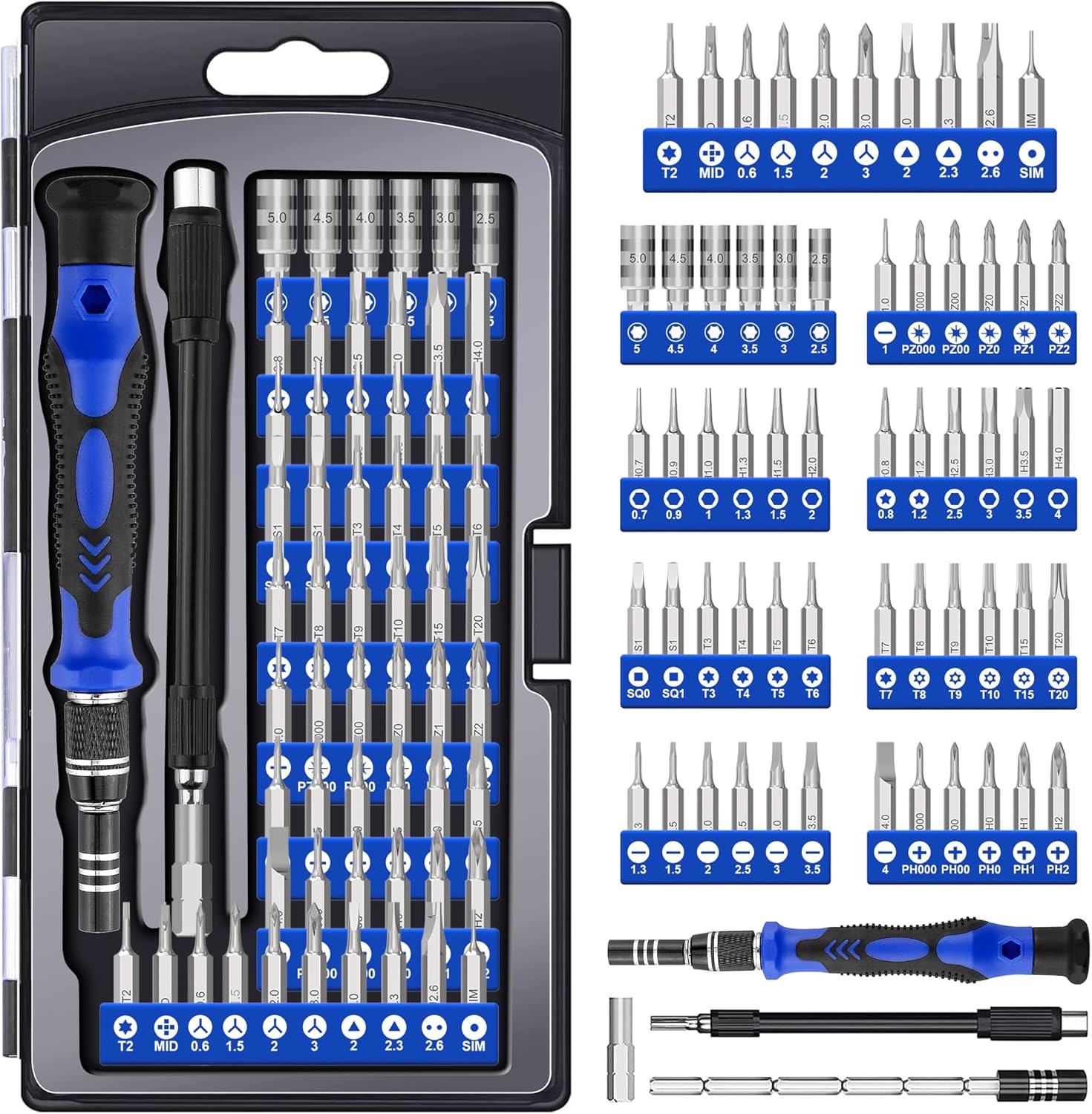 62-in-1 Präzisionsschraubendreher-set, Magnetische Schraubendreher, Kompatibel Mit Der Reparatur Von Elektronischen Geräten, Smartphones, Computern, Iphones, Tablets, Laptops Und Anderen Reparaturwerk