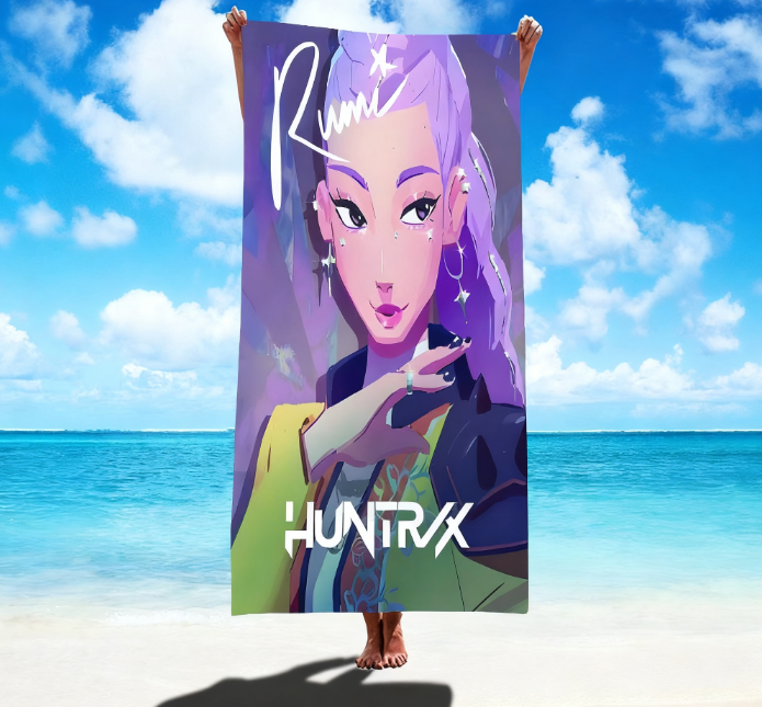 Abverkauf Saugfähiges Mikrofaser-strandtuch K-pop Demon Hunter Girls Serie, Schnelltrocknend Al250908415 Al250908415[nx]