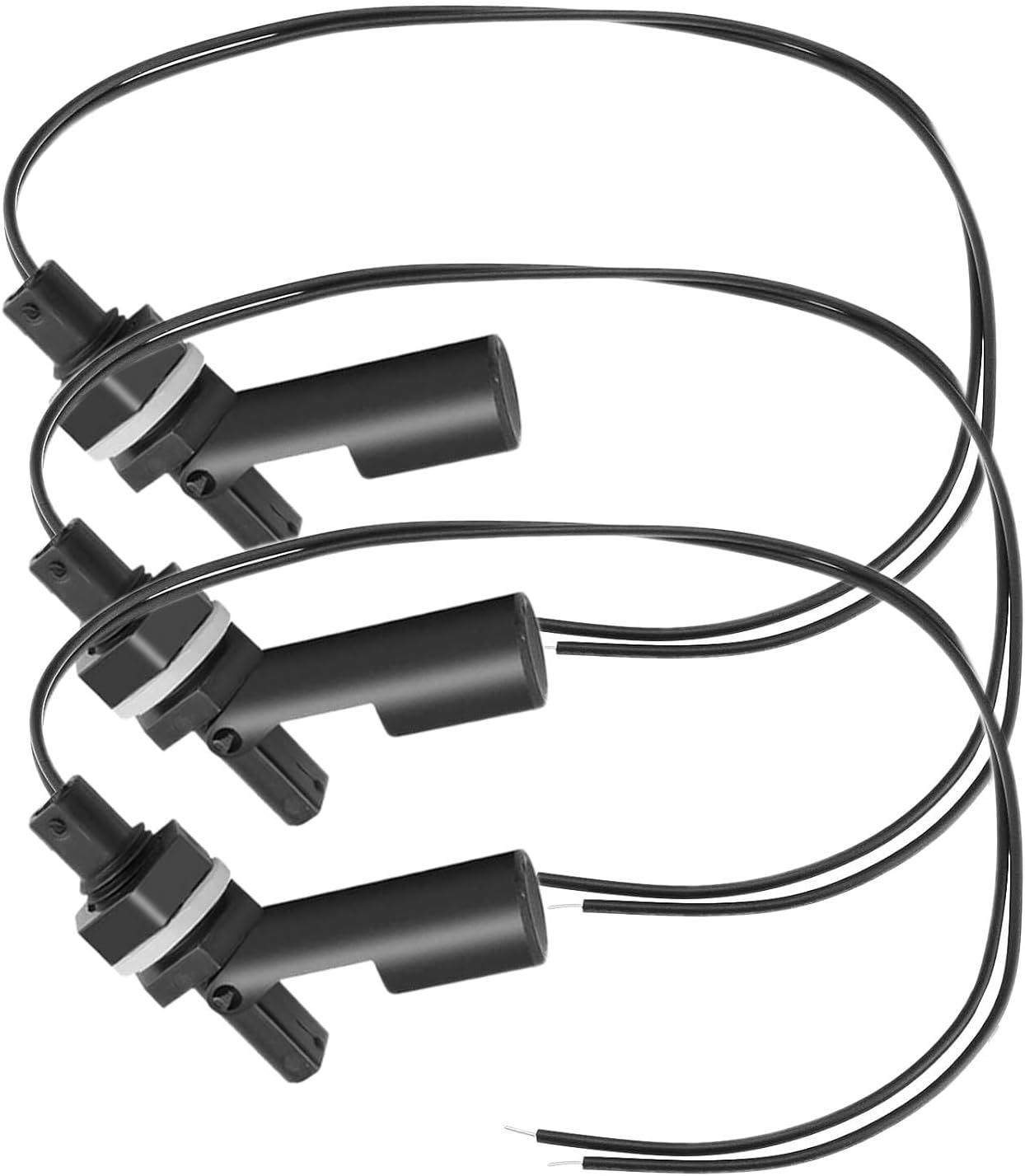 Schwarzer 3-teiliger Wasserstandssensor, 10w Horizontaler Wasserstandssensor, Wassersensorschalter, Horizontaler Schwimmerschalter Für Flüssigkeiten, Kompatibel Mit Tanks, Schwimmbecken Usw.