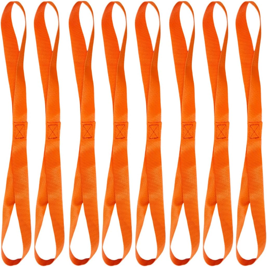 8-teiliges Doppelring-spanngurt-set – Kompatibel Mit Motorrädern, Atvs, Utvs Und Fahrrädern – Orange