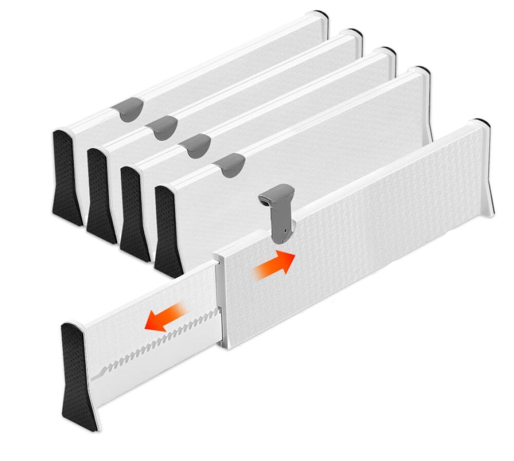 Schubladeneinsätze, 4er-set Verstellbare Schubladenorganizer 37,5-54 Cm, Verschiebbare Schubladeneinsätze Für Küche, Kunststoff-schubladeneinsätze Kompatibel Mit Küche, Kommode, Badezimmer Und Büro.