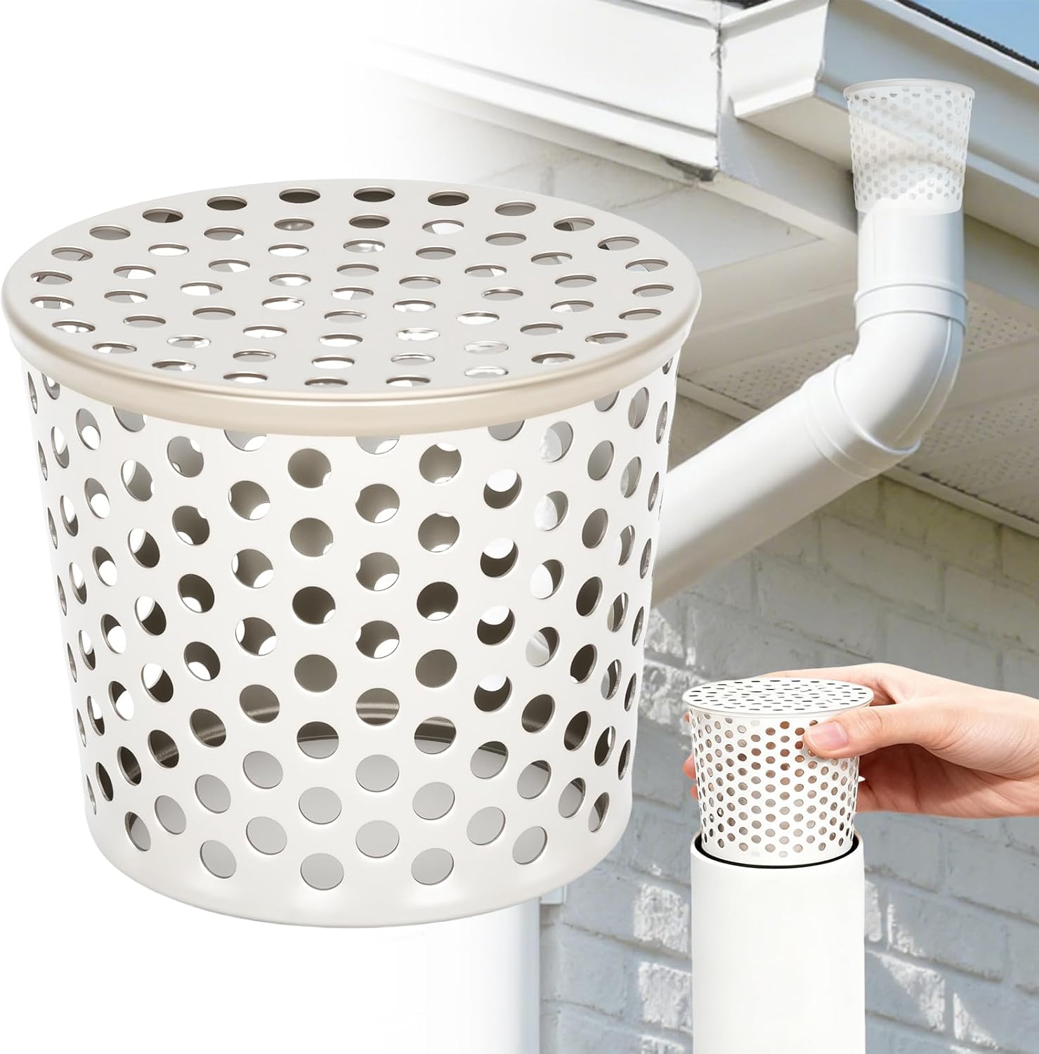 (68–83 Mm) Dachrinnenabdeckung, Regenwasserfilter, Pvc-dachrinne, Laubfilter, Laub- Und Astfilter Aus Edelstahl