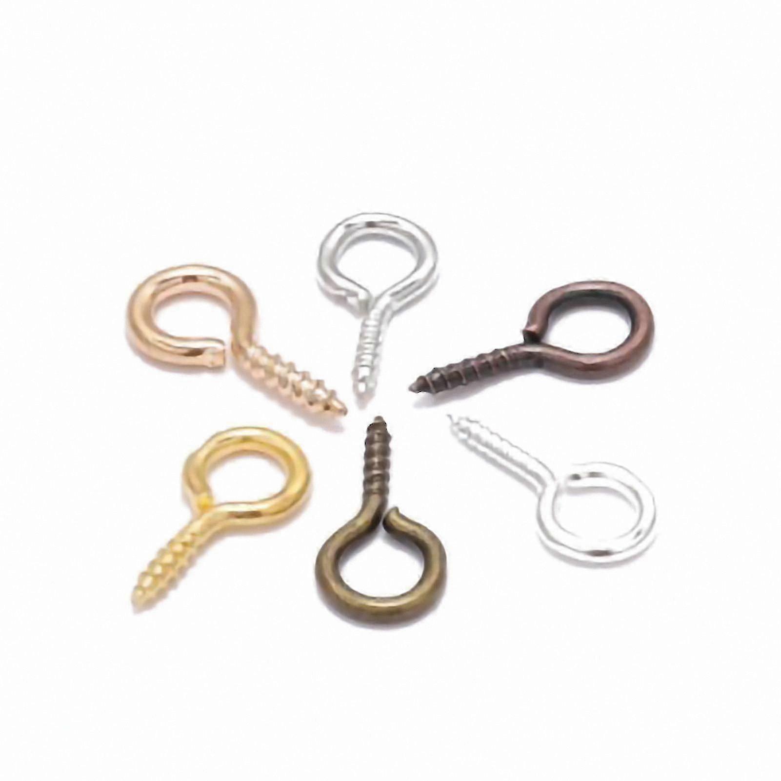 200 Metallösen, 5 X 10 Mm Schrauben, Handpoliert, Langlebig, Hochwertig, Außergewöhnlicher Glanz. Geeignet Für Bastelarbeiten Und Zum Aufhängen.