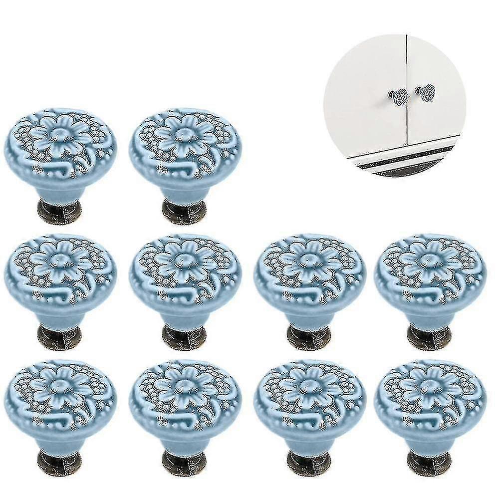 Set Mit 10 Keramikknöpfen, Vintage-schranktürknöpfe, Er-knöpfe, Keramik-türknöpfe, Er-knöpfe, Er-knopfset