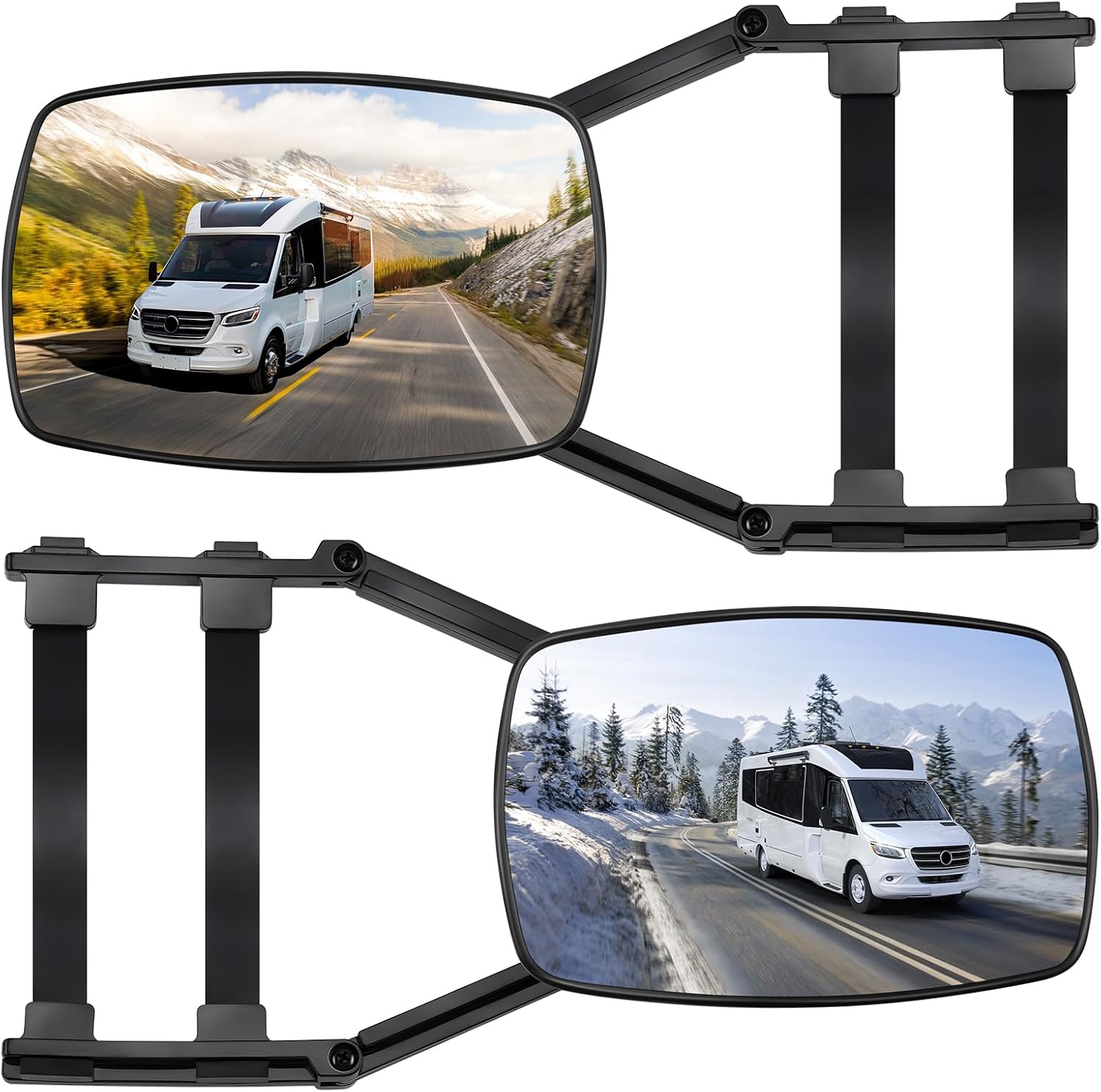 Anhängerspiegel, Kompatibel Mit Pkw, Wohnwagen Und Wohnmobilen. Verstellbare Außenspiegel, Kompatibel Mit Ausziehbaren Spiegeln.