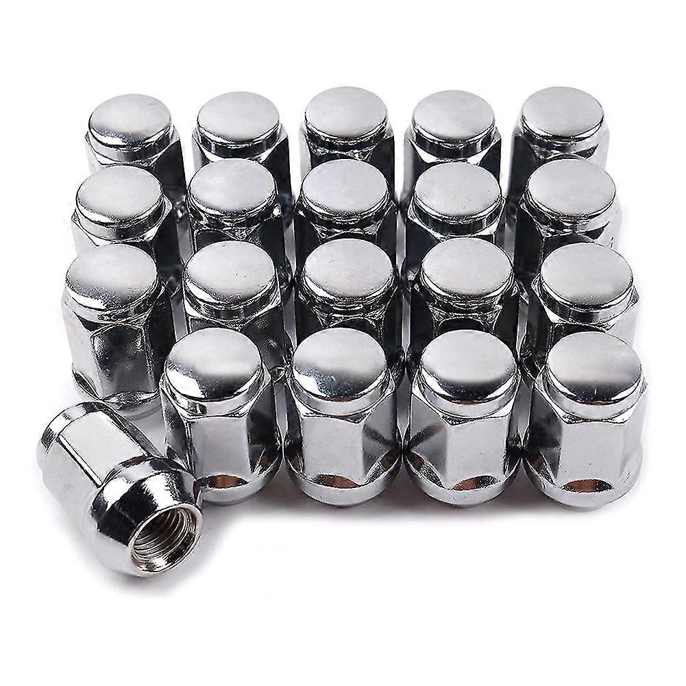 Satz Mit 20 Verchromten Radmuttern 14x1,5, 19 Mm Sechskant, Kompatibel Mit Chevrolet 1999-2021-fy-