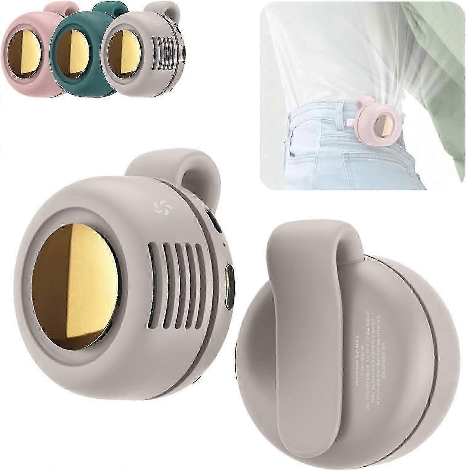 Mini-ventilator Ohne Rotorblätter Mit Clip, 3 Geschwindigkeitsstufen, Geeignet Für Den Einsatz Im Büro, Auf Reisen Oder Zum Tragen Um Die Taille.