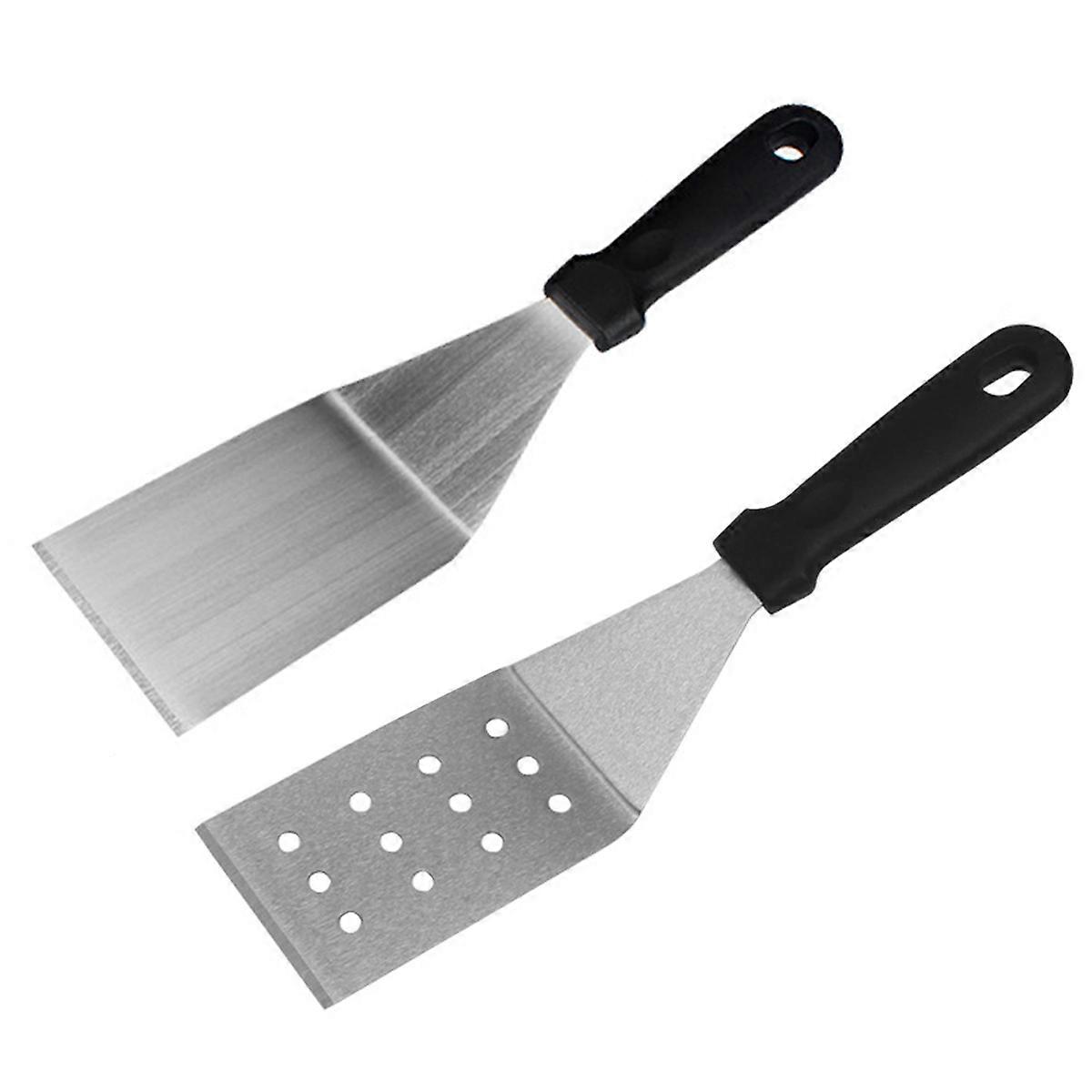 Metallspatel, Kompatibel Mit Küchenutensilien, Klingen Aus Lebensmittelechtem Edelstahl, Ergonomischer, Stabiler Und Abgewinkelter Griff, Rutschfest Und Hitzebeständig Für Besseren Halt.