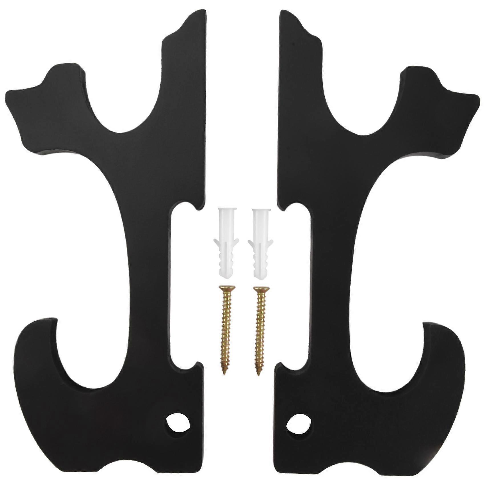 Wandmontierter Schwerthalter, 2er-set, Gepolsterter 1-stufiger Haken, Katana-halterung, Verstellbare Aufhängung, Kompatibel Mit Samurai-schwertern Und Tantos, 2 Ebenen