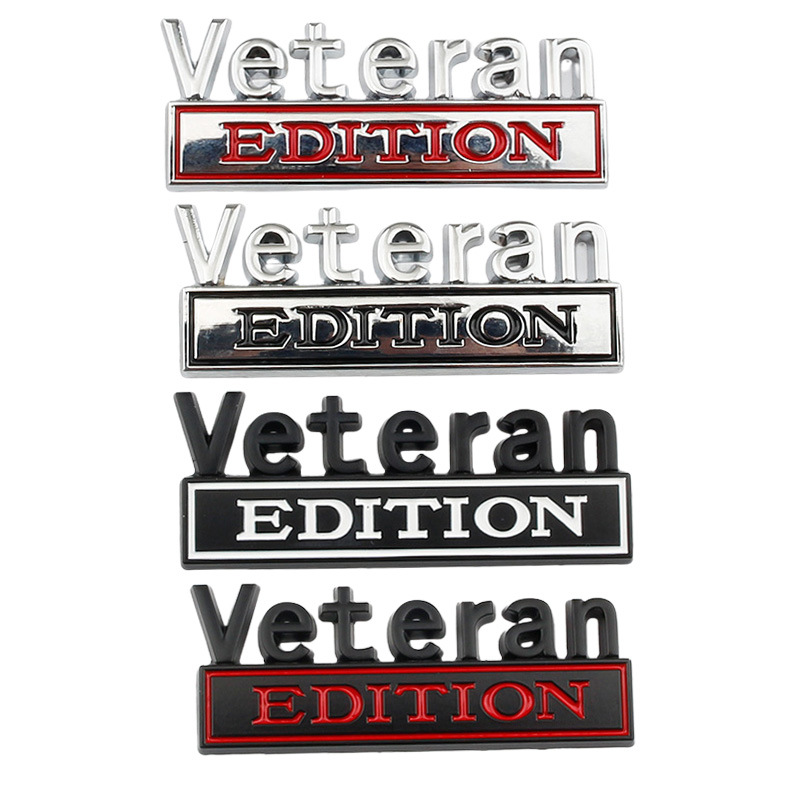 Veteranen-edition-autoaufkleber, Emblem, 3d-geprägter Schriftzug [nx]
