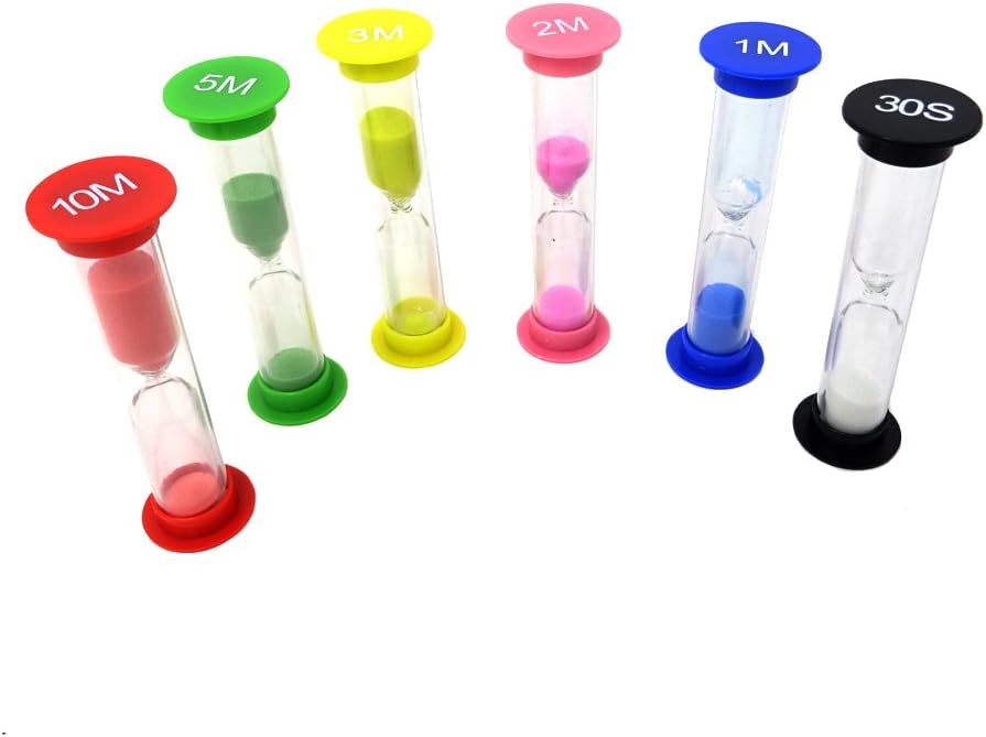6-teiliges Sanduhr-timer-spiel Für Kinder Und Hochintensives Intervalltraining: 30 Sek., 1 Min., 2 Min., 3 Min., 5 Min., 10 Min. [nx]