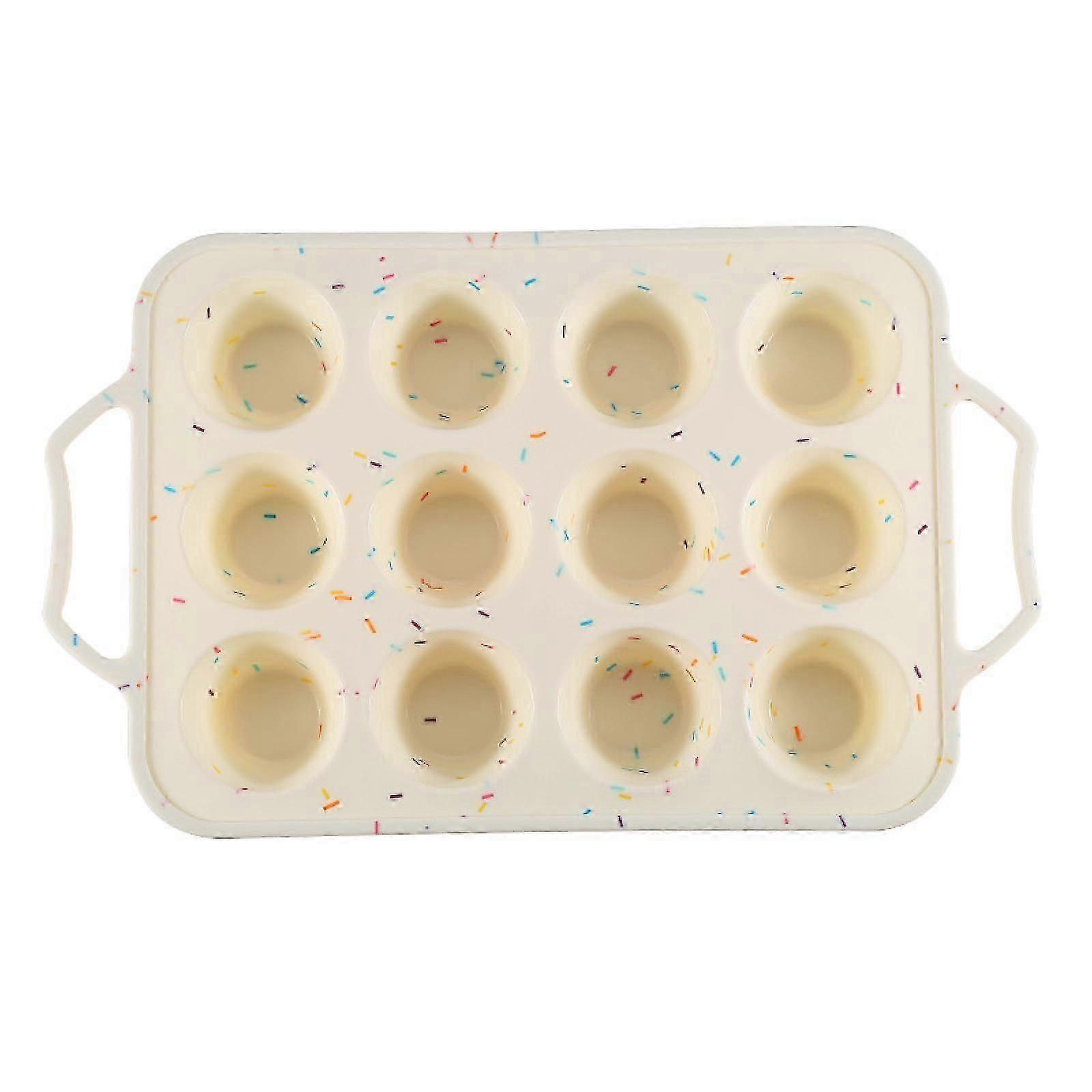 Silikon-muffinform, Kompatibel Mit Metallformen Und Mit Verstärktem Rahmen. Standard-muffinform Mit 12 Mulden. Bpa-frei.